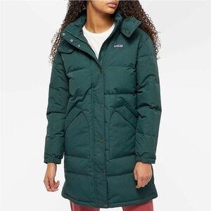 Patagonia Green Long Puffer Coat- Downdrift Parka